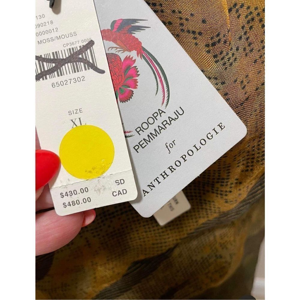 Anthropologie x Roopa Pemmaraju Beaded Silk Organza Maxi Dress Size XL - Picture 8 of 8